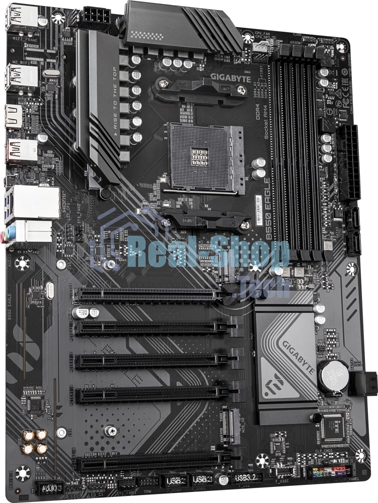 Материнская плата Gigabyte B550 EAGLE, AM4, AMD B550, 4xDDR4, 4xSATA, 2xM.2, 1xPCIe 4.0 x16, 4xPCIe 3.0 x16, 1xHDMI, 1x 1Gb LAN, 1xUSB-C 3.2 Gen 1, 1xUSB-A 3.2 Gen 2, 2xUSB-A 3.2 Gen 1, 4xUSB-A 2.0, 3x3.5 мм, 7.1, ATX