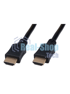 Кабель HDMI Cablexpert CC-HDMI4L-2M, 19M/19M, v2.0, Light, позол.контакты, экран, 2м, черный, пакет