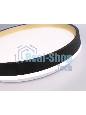 Светодиодный светильник RGB Ambrella light FZ604 BK/GD черный/золото IP20 46W 3000K-6500K+RGB D390*80 (ПДУ ИК)