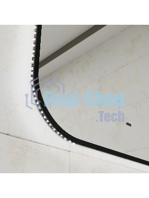 Зеркало Bau Black Rand 40х70, с LED фоновой подсветкой, бесконтактным сенсором, черной окантовкой