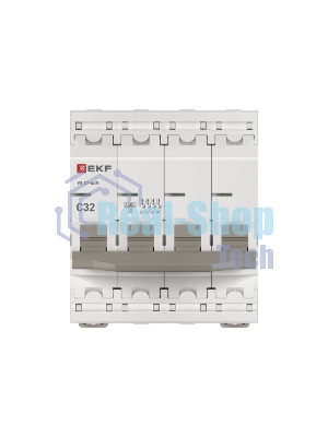 Выключатель автоматический модульный 4п 32А C 4.5кА ВА 47-63N PROxima EKF M634432C