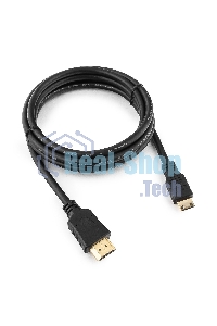 Кабель Cablexpert HDMI-mini HDMI CC-HDMI4C-6, 19M/19M, v2.0, медь, позол.разъемы, экран, 1.8м, черный, пакет