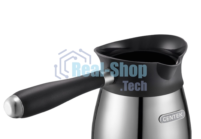 Электрическая турка Centek CT-1098 SS(металл) 0.5л, 1000Вт, нерж.сталь, съемная мягкая ручка