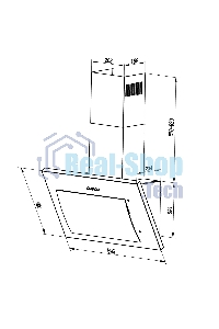 Вытяжка наклонная LEX MIKA GS 600 белая, 59.5 см, 850 куб. м/ч, 48 дБ