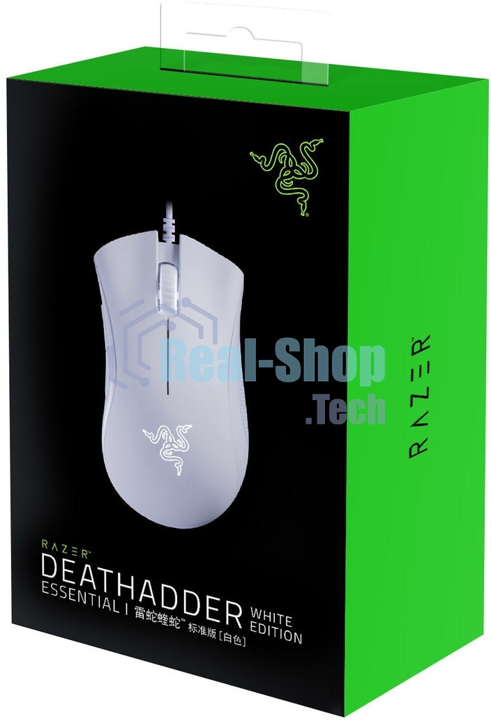 Мышь проводная Razer DeathAdder Essential белый, 6400 dpi, USB, кнопки - 5