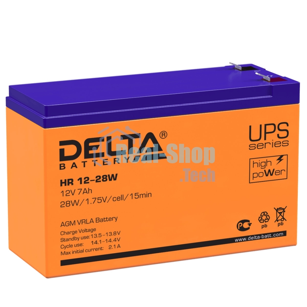 Батарея для ИБП Delta HR 12-28 W (12V, 7Ah)