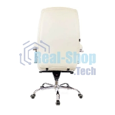 Кресло офисное Everprof Kron M бежевое (экокожа, хром, ролики, Мультиблок)