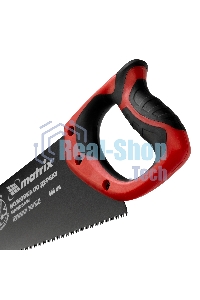 Ножовка по дереву Matrix, 400 мм,7-8 TPI,зуб-3D,каленый зуб,тефл.покр.полотна,2-х комп.рук-ка