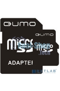 Флеш карта QUMO QM4GMICSDHC4 4Gb MicroSDHC Class 4, SD adapter
