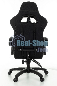 Кресло игровое Zombie Rudger черный с подголов. крестов. пластик