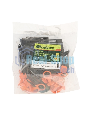 Комплект зажим и клин для системы выравнивания плитки СВП Сибртех Кольцо, 40/40 шт. в пакете