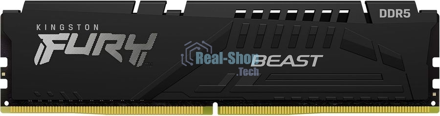 Оперативная память Kingston Fury Beast, DDR5, 32GB (1x32GB), 5600MHz, CL40, DIMM, с радиаторами, черный