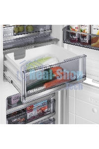 Встраиваемый холодильник Maunfeld MBF193SLFWGR Inverter белый двухкамерный 229/76 л морозилка снизу