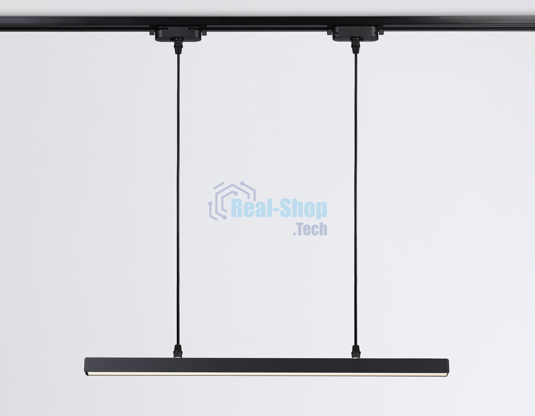 Трековый однофазный подвесной светодиодный светильник Ambrella light GL6785 BK черный LED 24W 3000K 600*22*1025