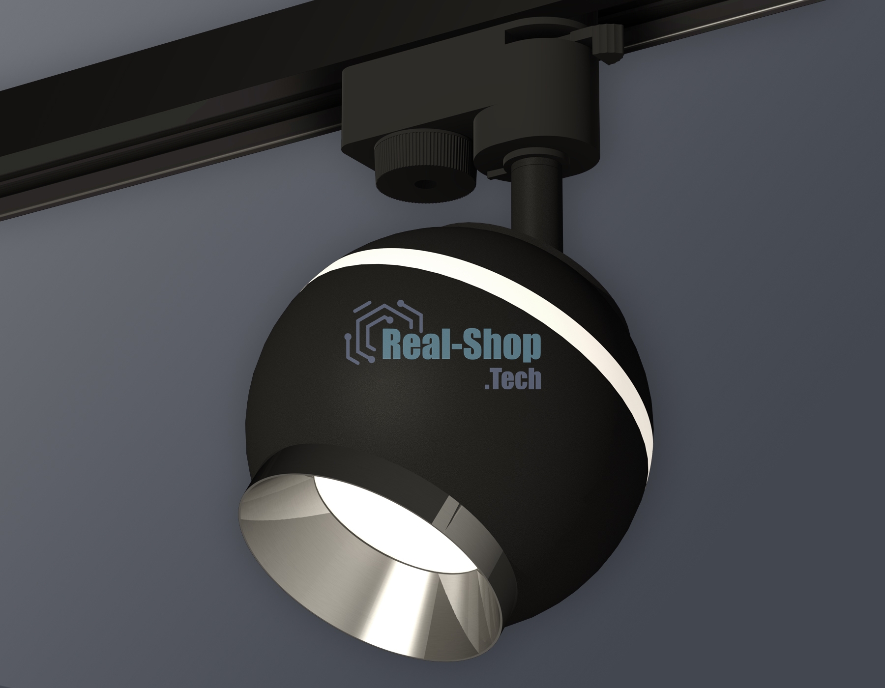 Светильник Ambrella light XT1102003 SBK/PSL черный песок/серебро полированное GU5.3 LED 3W 4200K (A2521, C1102, N7032)