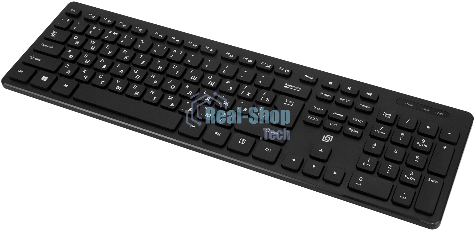 Клавиатура проводная Oklick K733, USB, черный