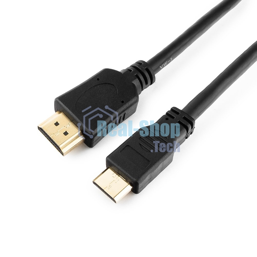 Кабель Cablexpert HDMI-mini HDMI CC-HDMI4C-6, 19M/19M, v2.0, медь, позол.разъемы, экран, 1.8м, черный, пакет