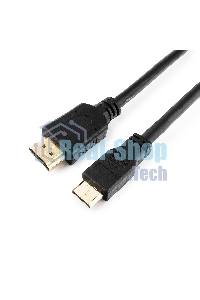 Кабель Cablexpert HDMI-mini HDMI CC-HDMI4C-6, 19M/19M, v2.0, медь, позол.разъемы, экран, 1.8м, черный, пакет