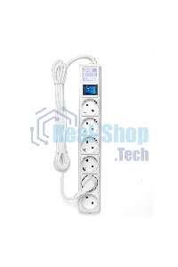Фильтр-удлинитель PowerCube (SPG(5+1)-16B-3M) 6 розеток, 3м,16А/3,5 кВт, белый