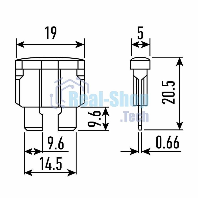 Предохранитель автомобильный Rexant 