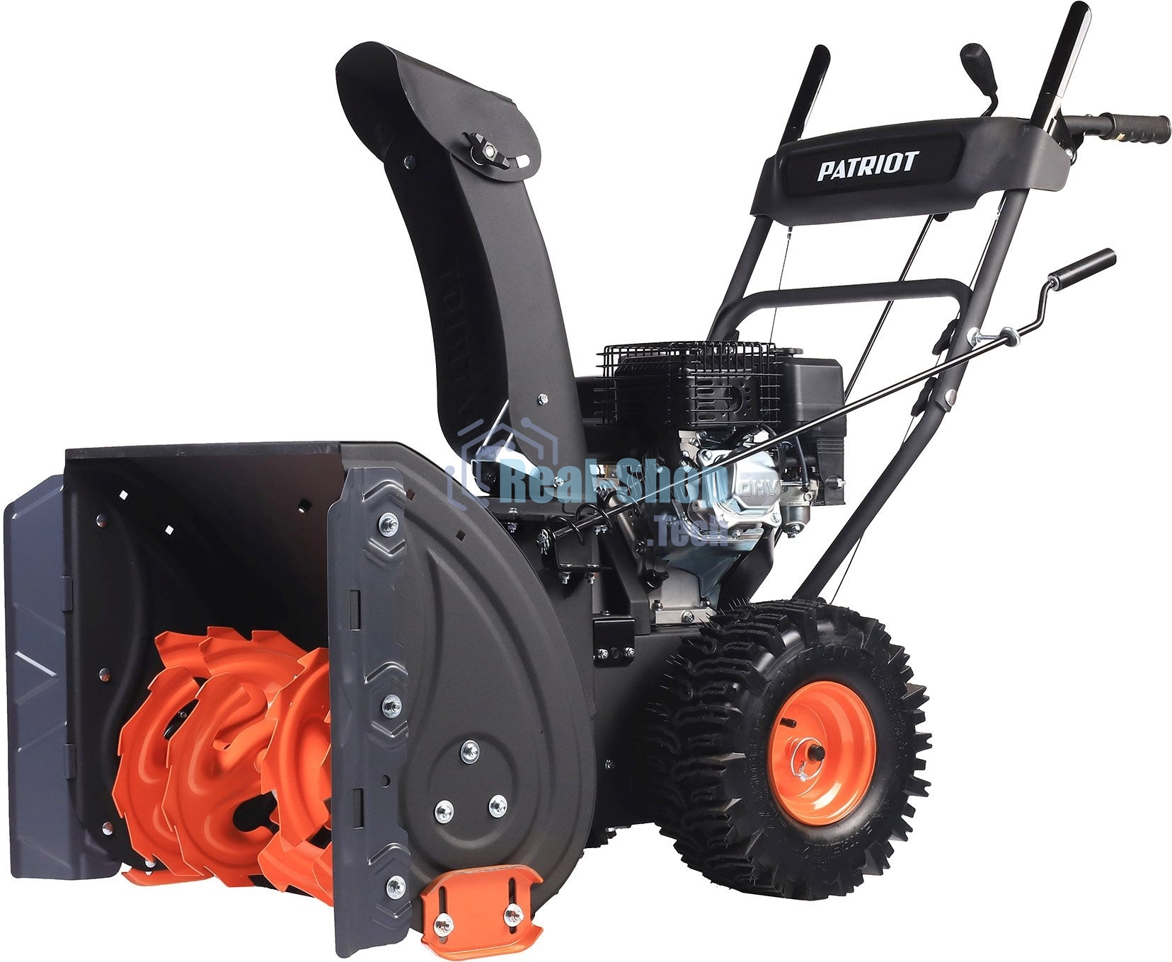 Снегоуборщик PATRIOT PS 707 E, Двигатель 7л.с до -25 °С; 212 сс; Стартер ручной/220V; LED-фара, Панель c увеличенным диапазоном скоростей 6 вперед/2 назад; Ширина ковша 610мм +100(26