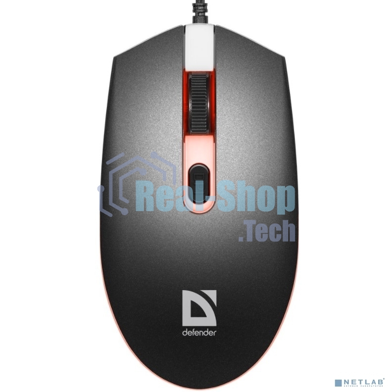 Мышь проводная Defender Dot MB-986 черный, 1600 dpi, USB, кнопки - 4