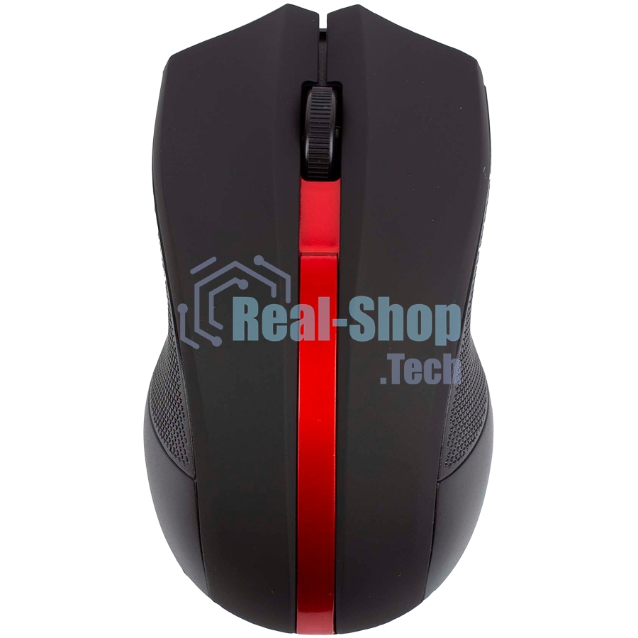 Мышь беспроводная HIPER HOMW-073 черный/красный, 1000 dpi, радиоканал, USB, кнопки - 3