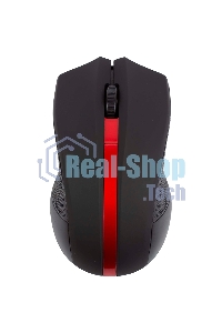 Мышь беспроводная HIPER HOMW-073 черный/красный, 1000 dpi, радиоканал, USB, кнопки - 3