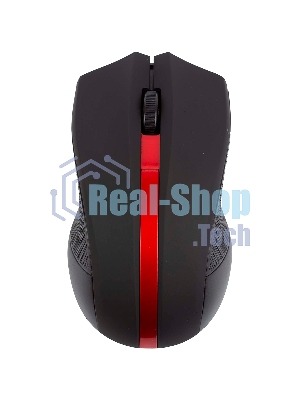 Мышь беспроводная HIPER HOMW-073 черный/красный, 1000 dpi, радиоканал, USB, кнопки - 3