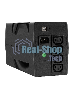 Источник бесперебойного питания ExeGate Smart LB-1000.LCD.AVR.4C13.USB (1000VA/650W, LCD, AVR, 4*C13, USB, батарея 12V 9Ah, черный)