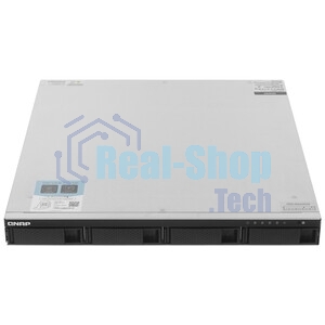 Сетевое хранилище SMB QNAP TS-464U-RP-8G NAS 4 HDD trays, rackmount 1U, 2 PSU. 4-core Intel Celeron N5105/N5095 2.0-2.9 GHz, 8 Gb RAM MAX, 2x2.5 Gigabit Ethernet, 4xUSB, 1xHDMI . PCIe Gen 3 x2, W/o rail kit RAIL-B02