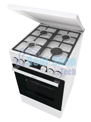 Плита комбинированная Gorenje GK5C42WF-B белый, конфорок 4 газовых, духовка 70 л, 50 см x 85 см x 59.4 см