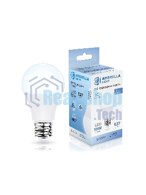 Лампа светодиодная 601006 LED A60 10W IC E27 6400K 175-265V
