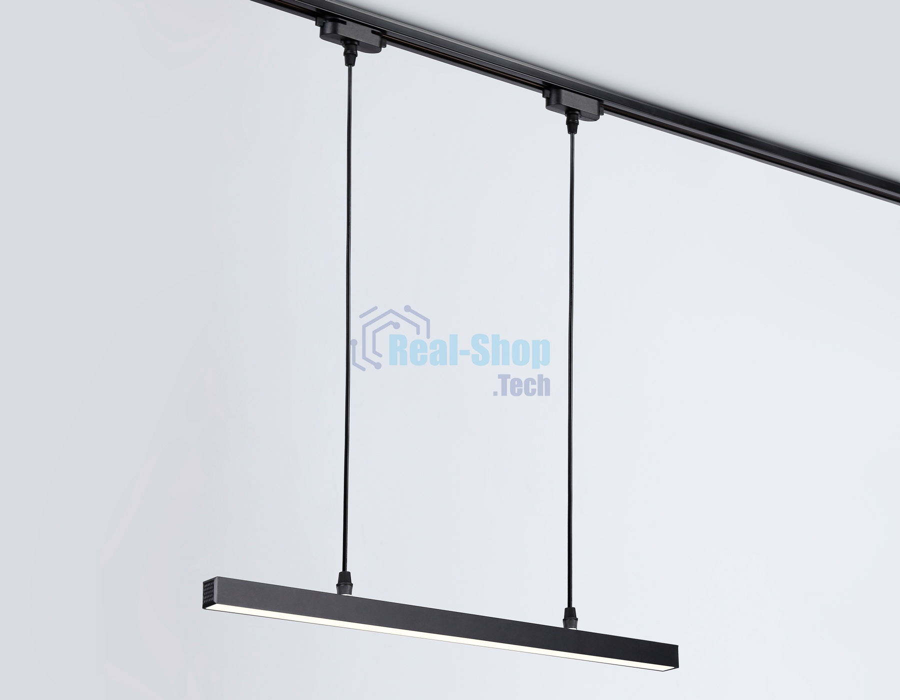 Трековый однофазный подвесной светодиодный светильник Ambrella light GL6785 BK черный LED 24W 3000K 600*22*1025