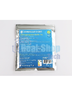 Светодиодная лента Ambrella light GS1403 2835 240Led/ 17W m/ 12V IP20 6500K/ 5000*10*1.2mm (2 конт.)