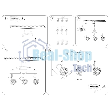 Светильник Ambrella light TR8753/3 BK/WD черный/дерево IP20 E27/3 435*115*200