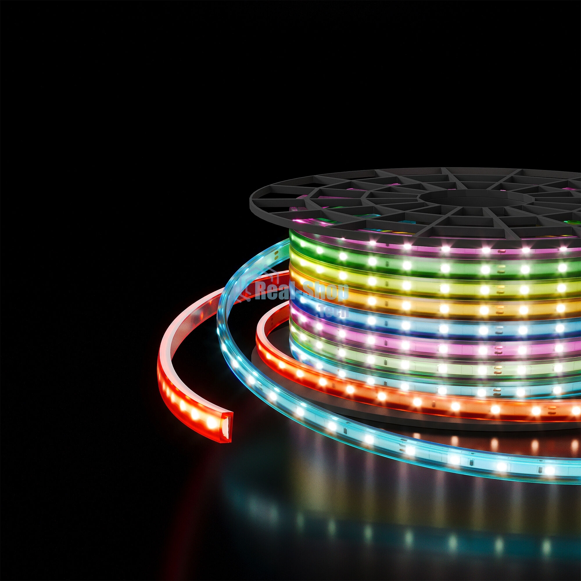 Лента светодиодная LS002 220V RGB/ 220V 11W 60Led 5050 IP65 мульти, 50 м