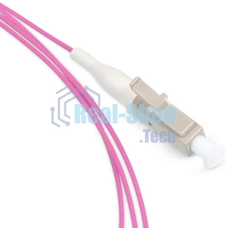 Пигтейл Cabeus PT-LC-50-OM4 LC/UPC, OM4 50/125, 1,5м, серый хвостовик, розовый