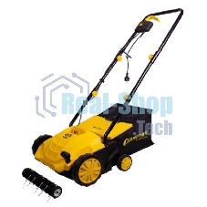 Скарификатор электрический Champion ESC1532 Мощность двигателя 1500 Вт, Напряжение сети 230,50 В, Гц, Вес c травосборником 9,3 кг, Ширина обработки 320 мм, Высота аэрации -4/0/+4/+12 мм, Высота скарификации -12/-8/-4/+4 мм, Тип/объем травосборника ткань/3