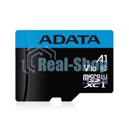 Флеш карта microSD 64Gb ADATA microSDHC Class 10 UHS-I A1 100/25 MB/s (SD адаптер)