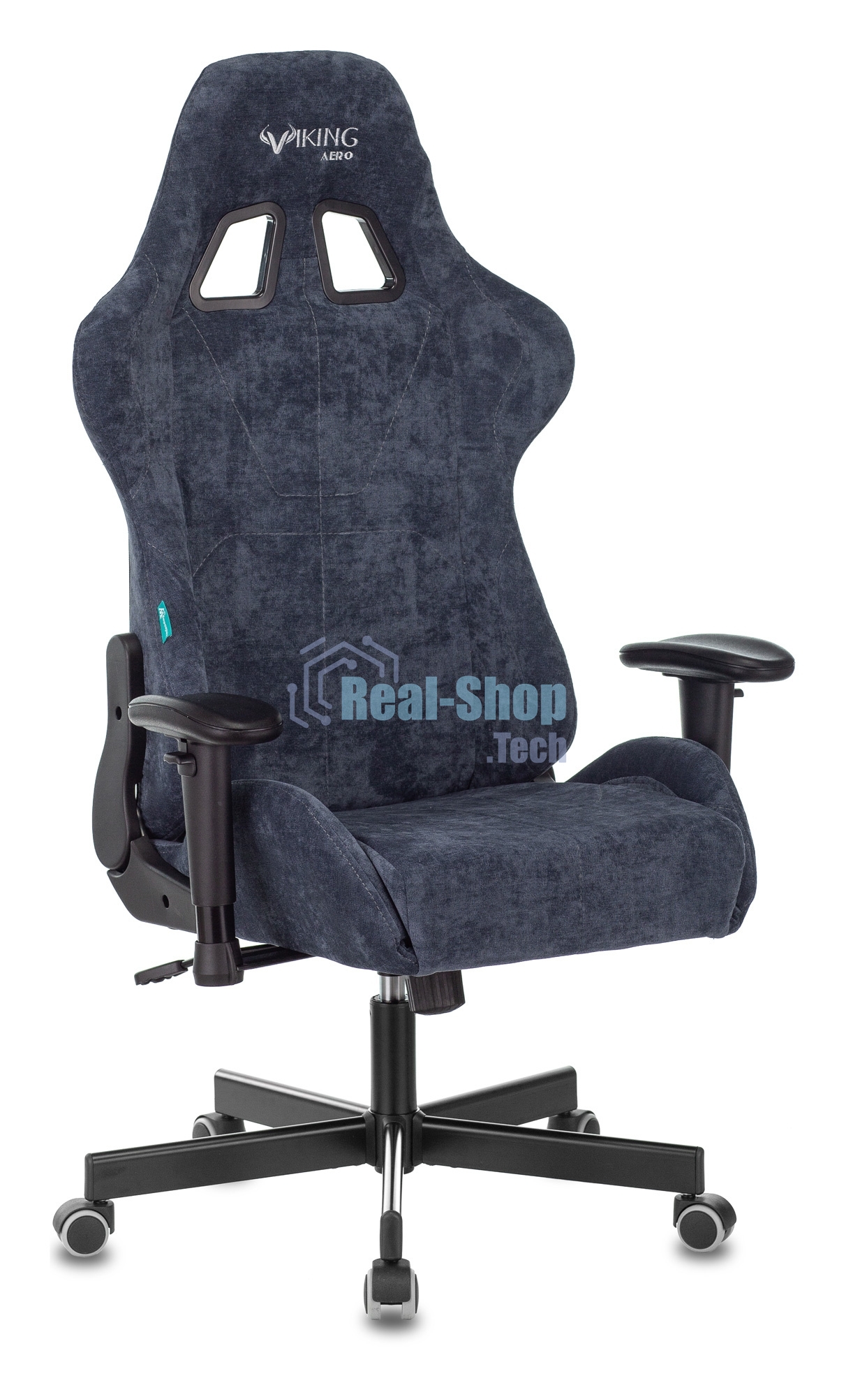 Кресло игровое Бюрократ VIKING KNIGHT LT27 FABRIC синий крестовина металл/пластик