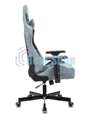 Кресло Бюрократ VIKING 7 KNIGHT BL FABRIC синий, ткань, 120 кг, механизм качания