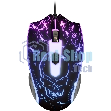 Мышь проводная Defender Overmatch GM-069 черный, 2400 dpi, USB, кнопки - 4