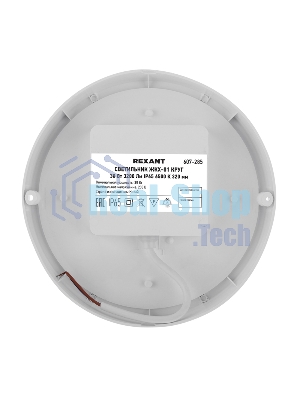 Светильник светодиодный пылевлагозащищенный Rexant ЖКХ-01 круг 30 Вт 3200 Лм IP65 6500 K 210х37 мм