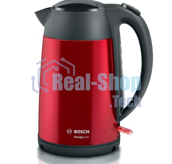 Чайник электрический Bosch TWK3P424 1.7л. 2400Вт красный (корпус: нержавеющая сталь)