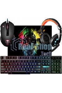 Игровой комплект Defender Гарнитура, мышь, клавиатура, ковер MKP-118