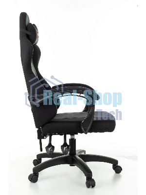 Кресло Zombie Rudger черный, экокожа, 120 кг, механизм качания