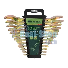 Набор ключей рожковых Сибртех 6-32 мм, 12 шт, желтый цинк