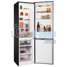 Холодильник Nordfrost NRB 154 B черный матовый двухкамерный 238/115 л морозилка снизу, капельная система