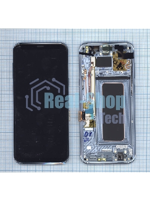 Дисплей для Samsung Galaxy S8 Plus SM-G955F черный с голубой рамкой